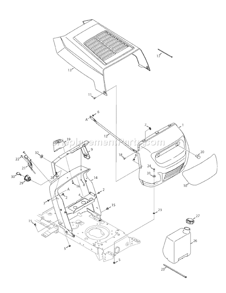 Page D Diagram and Parts List for 13AO772G055 2008 Yard Man Lawn Tractor